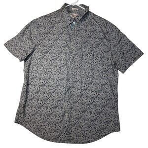 Penguin Munsingwear‎ Mens Floral Short Sleeve Button Up Shirt Large Casual